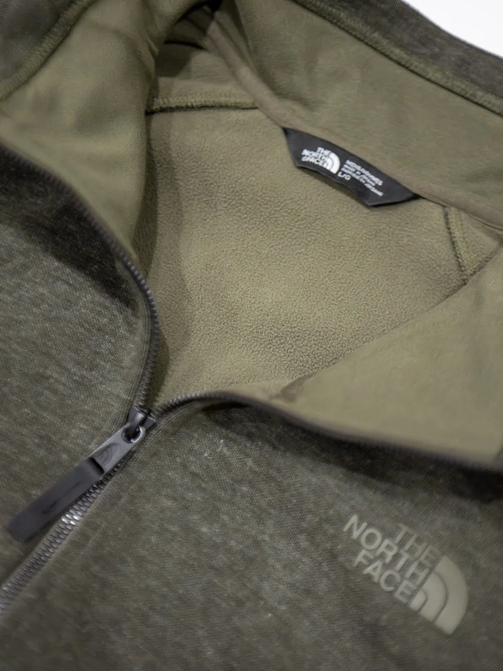 The North Face Olive Green Lightweight Zip Hoodie Jacket